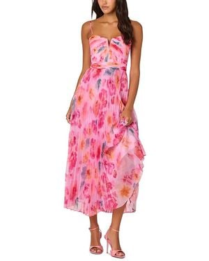 Astr Bayley Printed Midi Dress - Pink