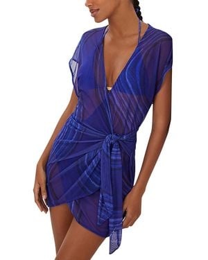ViX Vix Gemstone Emily Short Swim Cover-Up - Blue