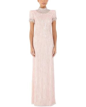 Jenny Packham Madeleine Beaded Maxi Dress - Pink