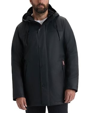 HUNTER Sam Padded Rubberized Raincoat - Black
