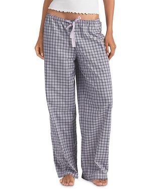 Skims Cotton Poplin Sleep Pants - Gray