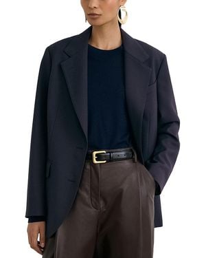 Reiss Sandor Relaxed Two Button Blazer - Blue