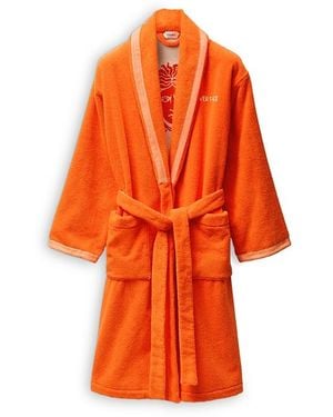 Versace Terry Medusa Jacquard Bathrobe - Orange