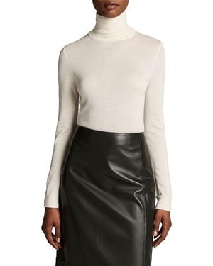 Vince Slim Turtleneck Long Sleeve Top - White