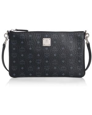 MCM Aren Visetos Small Crossbody Pouch Bag - Black