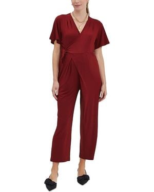 Nom Maternity Lucia Jersey Maternity Jumpsuit - Red
