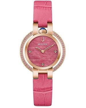 Bulova Classic Rubiyat Watch, 31Mm - Pink