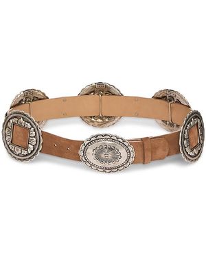 L'Agence Austin Concho Medallion Belt - Metallic