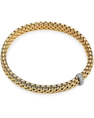 Fope 18K Vendome Diamond Flex'It Bracelet - Metallic