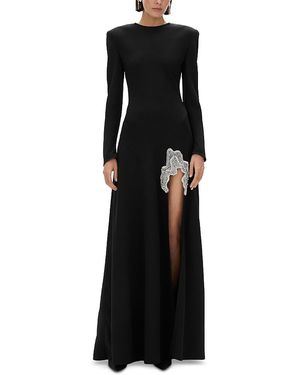knee length dresses for ladies Women's Siren Jersey Slip Dress in Rainforest Black Ombre by Yfb main image 1