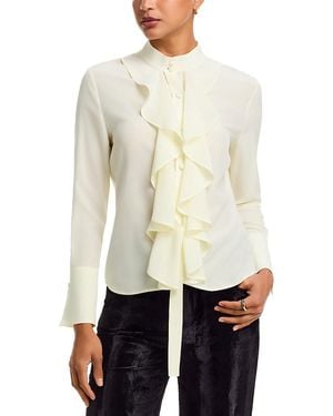 McQueen Silk Crepe De Chine Blouse - White