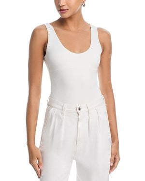 Aqua Power Rib Jersey Bodysuit - White