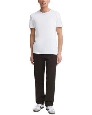 Solid Liam Cotton Blend Straight Leg Pants - White