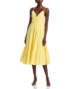 Michael Kors Poplin Midi Dress - Yellow