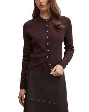 EVER NEW Rylee Crew Neck Cardigan - Purple