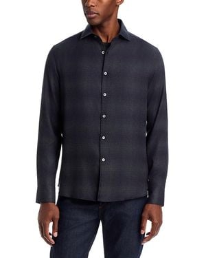 Canali Tonal Plaid Sportshirt - Blue