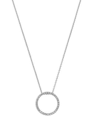 Bloomingdale's Fine Collection Diamond Circle Pendant Necklace - Metallic