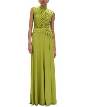 Rachel Gilbert Juniper Ruched Gown - Green