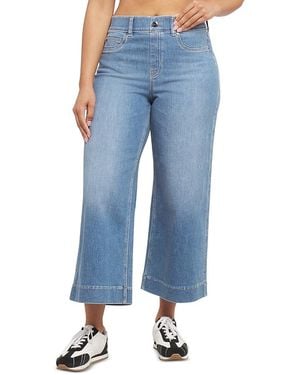 Spanx Cropped Wide Leg Jeans - Blue