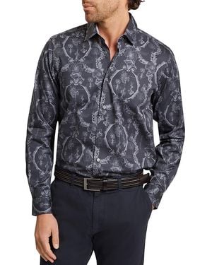 Ted Baker Baddley Regular Fit Lace Pattern Shirt - Blue