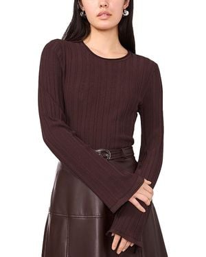 1.STATE Ribbed Long Sleeve Tee - Purple