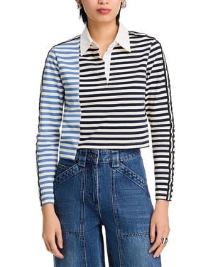 3.1 Phillip Lim Multi Stripe Polo Shirt - Blue