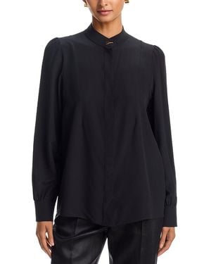 McQueen Wishbone Silk Shirt - Blue