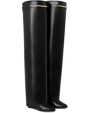 Givenchy Leather Over-The-Knee Boots - Black