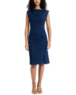 Donna Morgan Default Sleeveless Midi Dress - Blue