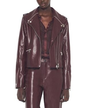 AS by DF Cindy Recycled Leather Jacket - Purple