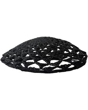 Prada Crochet Beret - Black