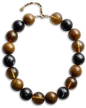 BaubleBar Jane Beaded Statement Collar Necklace, 17-20 - Black