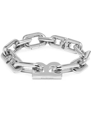 Balenciaga B Chain Thin Bracelet - Metallic