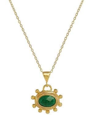 Ottoman Hands Zand Pendant Necklace - Metallic