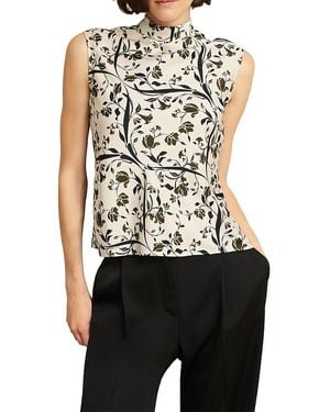 Hobbs Harptree Floral Print Top - Black