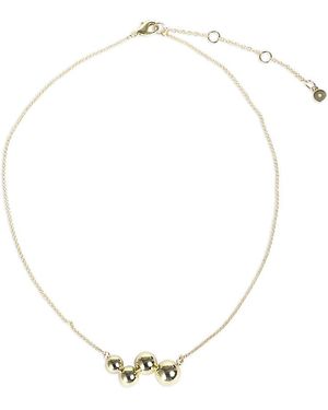 Aqua Irregular Bead Collar Necklace, 16 - White