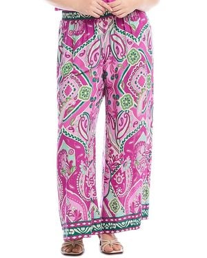 Karen Kane Plus Size Wide Leg Pants - Pink