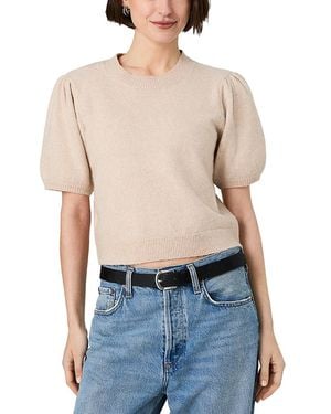 French Connection Yulia Knit Puff Sleeve Top - Blue