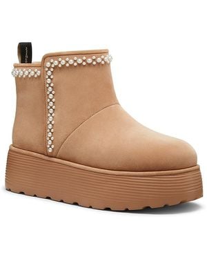 Stuart Weitzman Nellie Pearl Flatform Boots - Brown