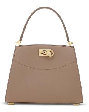 Ferragamo Studio Box Bag - Natural