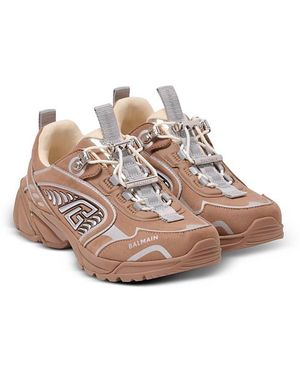 Balmain Cosmic Dust Suede Sneakers - Pink