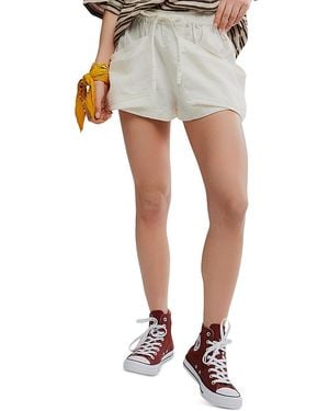 Free People Good Fortune Drawstring Shorts - White