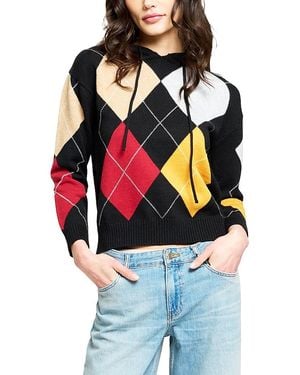 Central Park West Astrid Argyle Hoodie - Red