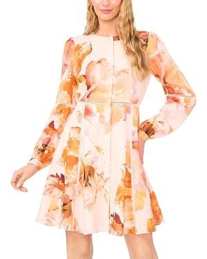 Ted Baker Button Front Linen Dress - Orange