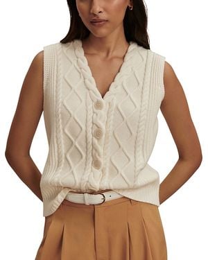 Varley Tatyana Cable Knit Vest - White