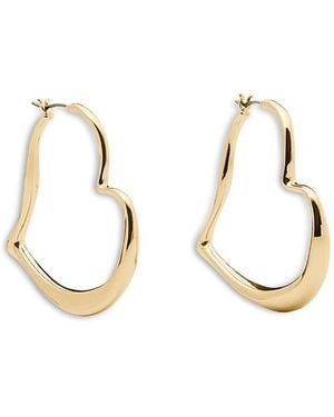 Kate Spade Amour Heart Hoop Earrings - Metallic