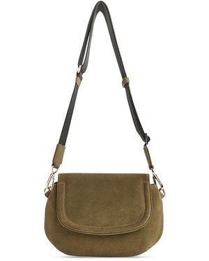 Whistles Nala Suede Crossbody - Green