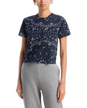 Aviator Nation Bandana Crewneck Boyfriend Tee - Blue