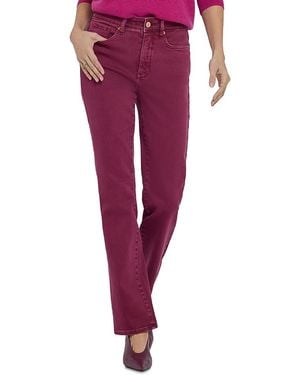 NYDJ Marilyn High Rise Straight Jeans - Red