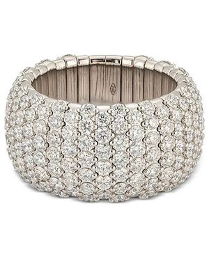 Zydo 18K Diamond Wide Domed Stretch Ring, 6.21 Tcw - White